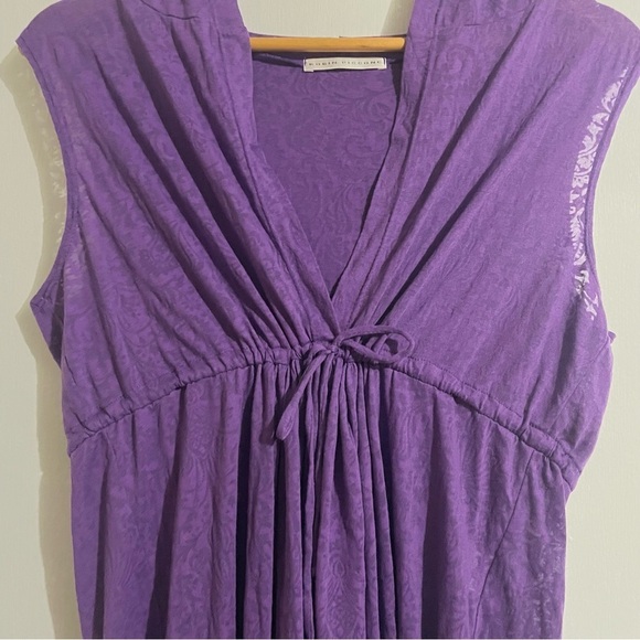 Robin Piccone Purple Hooded Coverup Dress Sleeveless Paisley Print - Picture 9 of 11